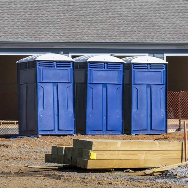 how often are the porta potties cleaned and serviced during a rental period in Barry